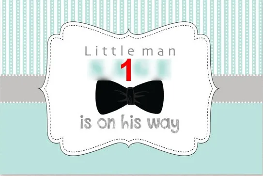 little man bow tie mustache mint teal grey black baby shower photo backdrop Vinyl cloth  Computer print party background