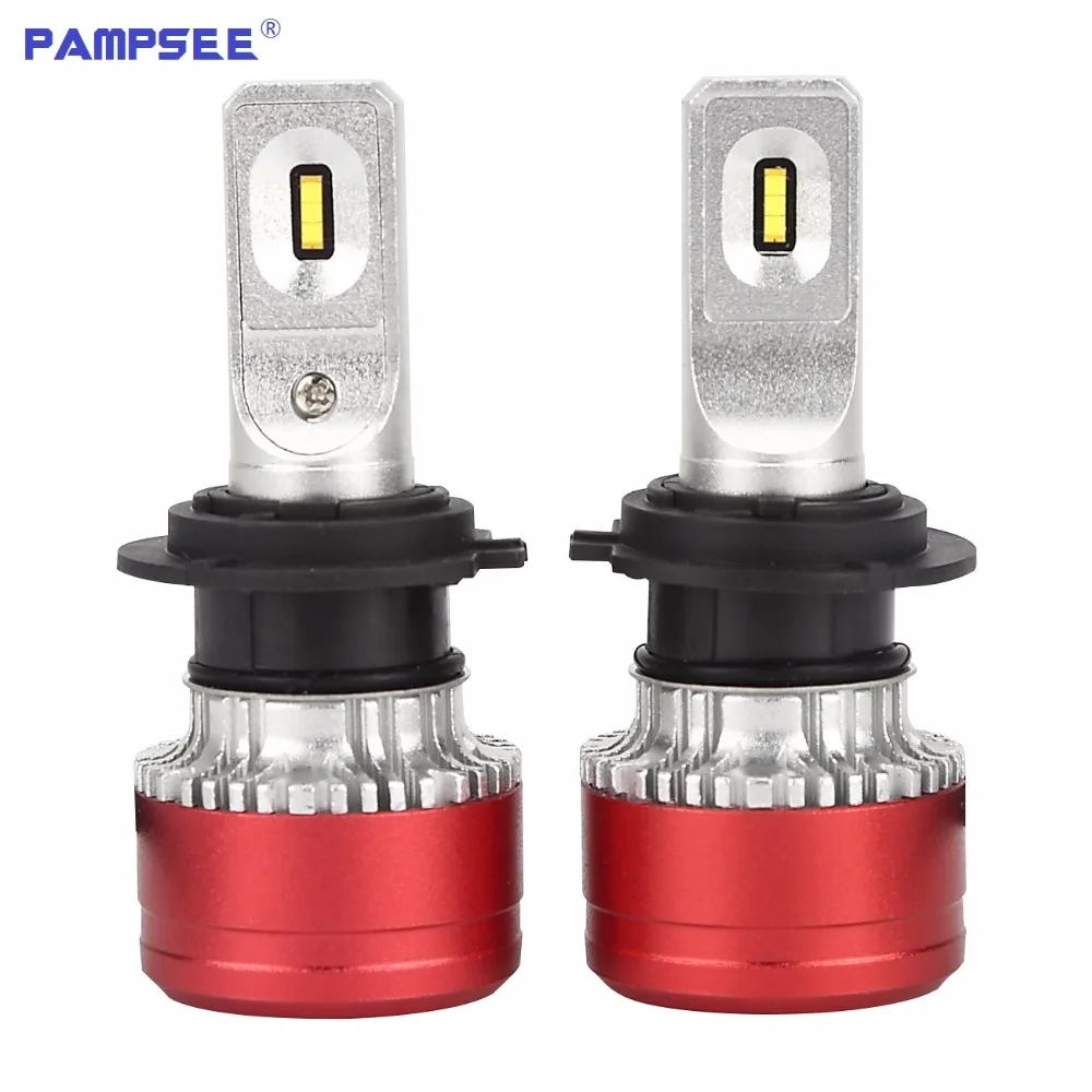 

PAMPSEE DDR8 H4 H7 LED Car Headlight H11 9005 9006 H1 Fog Light 80W 9600lm Auto Bulb Headlamp 6000K Light High Low Beam car Bulb