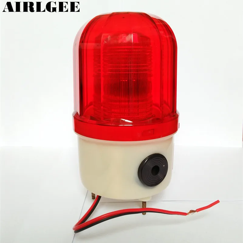 

Industrial 105-110dB Buzzer Siren DC 12V Red LED Warning Light Signal Tower Lamp