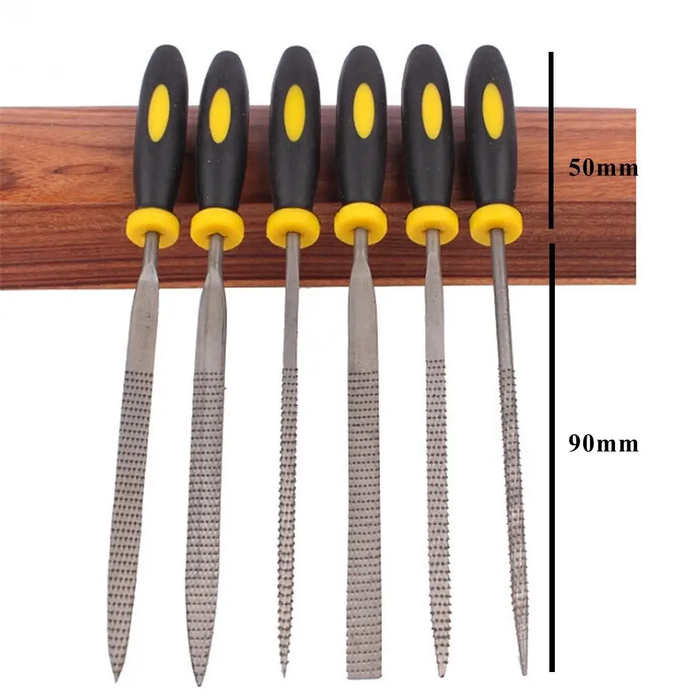 Microtech-Ensemble de mini fichiers, outil de remplissage, de calcul, de travail, de passe-temps, de bricolage, de classement en métal, plat, en bois