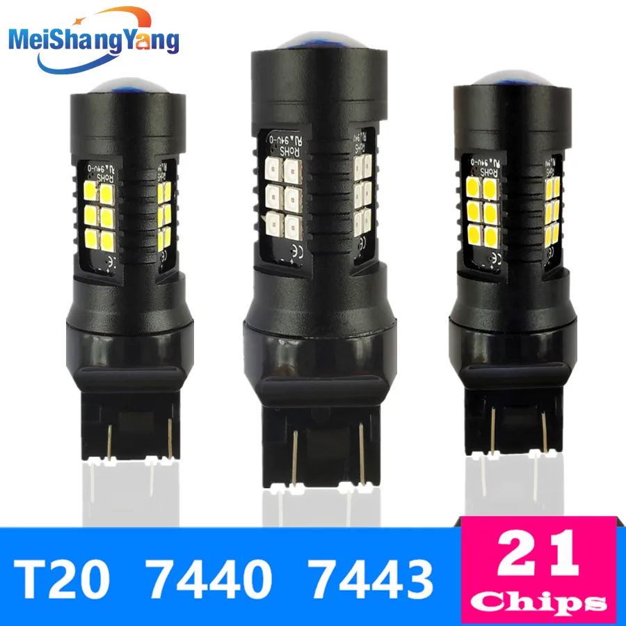 

1200Lm T20 W21W LED W21/5W LED WY21W 7440 7443 LED Bulb T25 3157 3156 p27/7w Car Brake Reverse Light 12V Lamp Turn Signal 24V