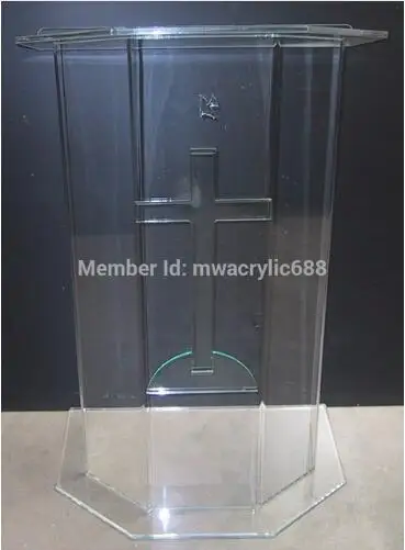 

Free Shipping Beautiful Price Reasonable Clean Acrylic Podium pulpit furniture Pulpit Lectern acrylic podium