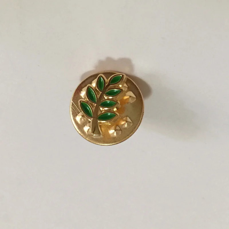 100pcs Green Enamel Pins Badge and Brooches Acacia Sprig Masonic regalia Freemason Lapel Pin Akasha Gift for Fellow Metal Craft