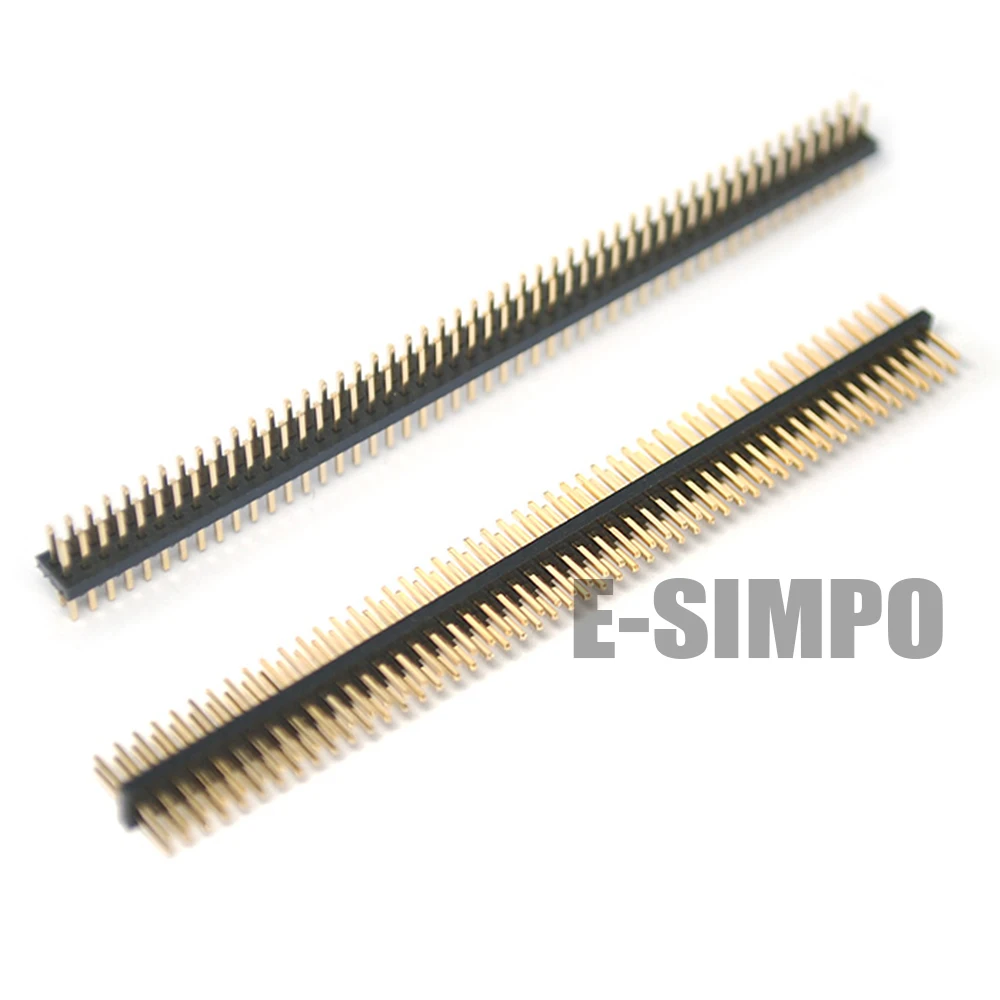 50pcs/lot 1.0mm Pin Header,Male header,Single Plastic,1*50P Single Row,2*50P Double Row,Straight,Berg strip,Rohs,Gold-plated