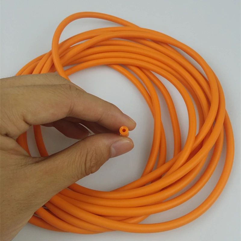 Natural latex Rubber hose 5 m * 5 mm Artillery shells Orange Slingshot crossbow Hunting elastic bungee Part fitness equipment