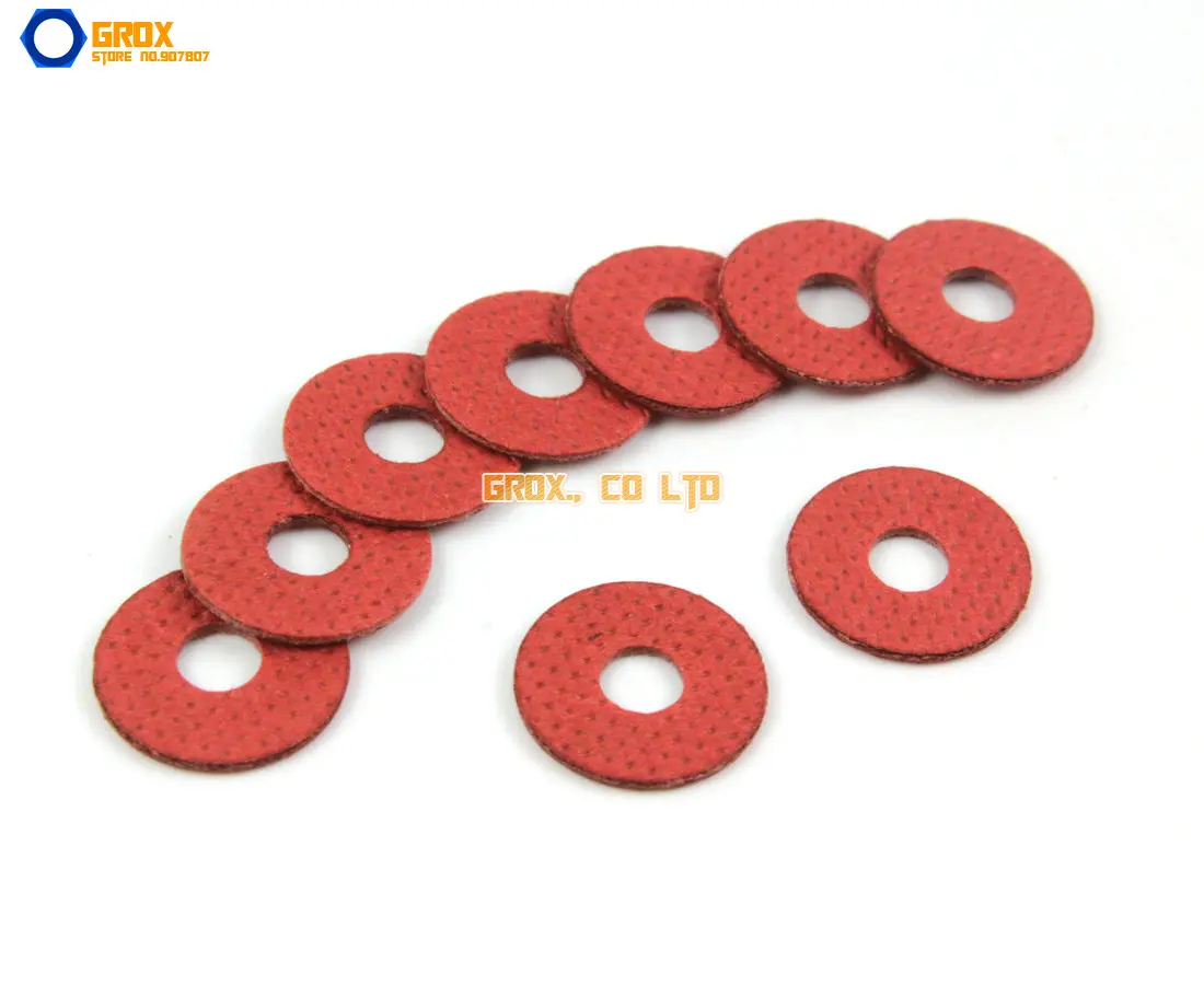 2000 Stücke M4 * 12*0,8mm Rot Papier Washer Isolation Washer