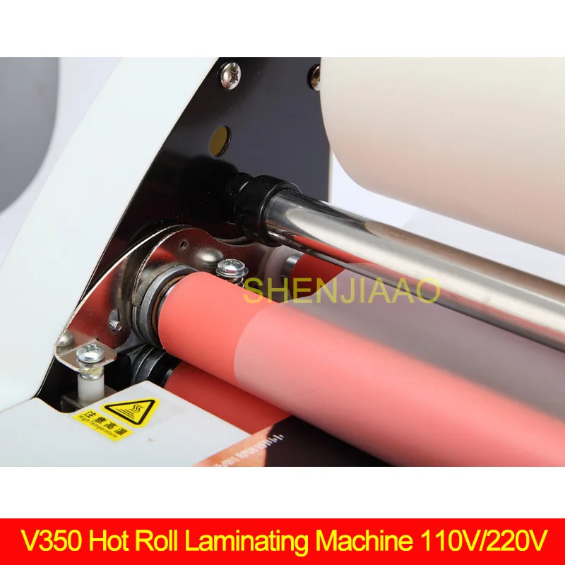 V350 Cold and Hot laminator Four Rollers Hot Roll Laminating Machine electronic temperature control Speed Adjustable 220v