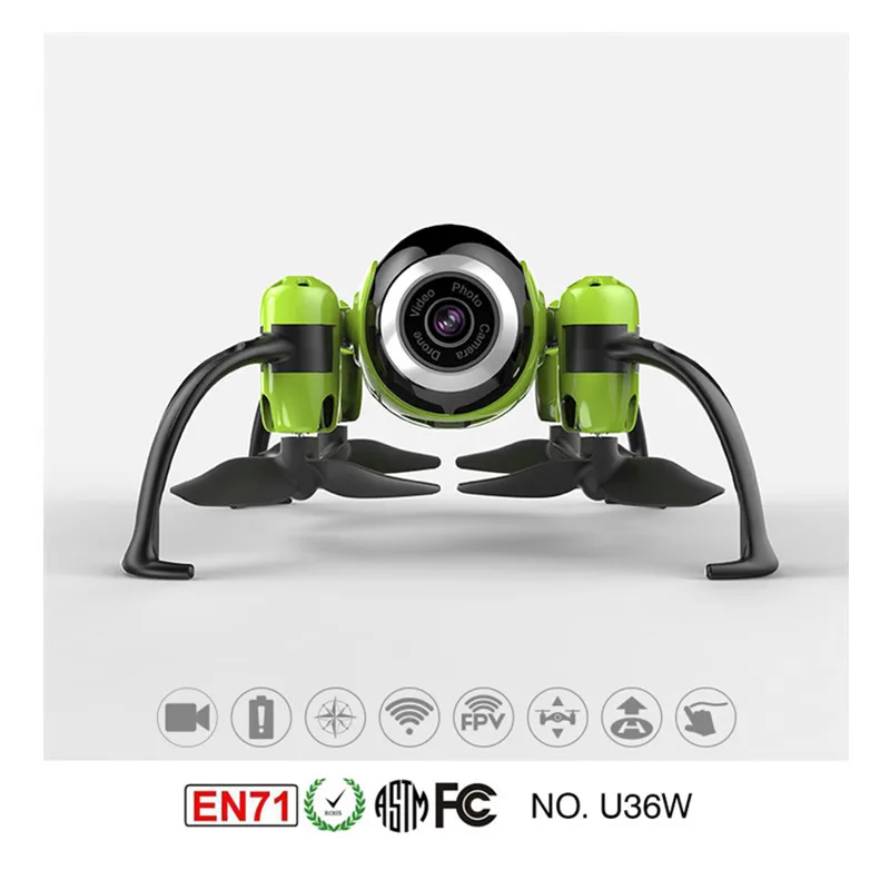 

UDI U36W 2.4Ghz WIFI & FPV mini drone with camera, adjustable gyro sensitivity, built-in Gyroscope mini aircraft (Green)