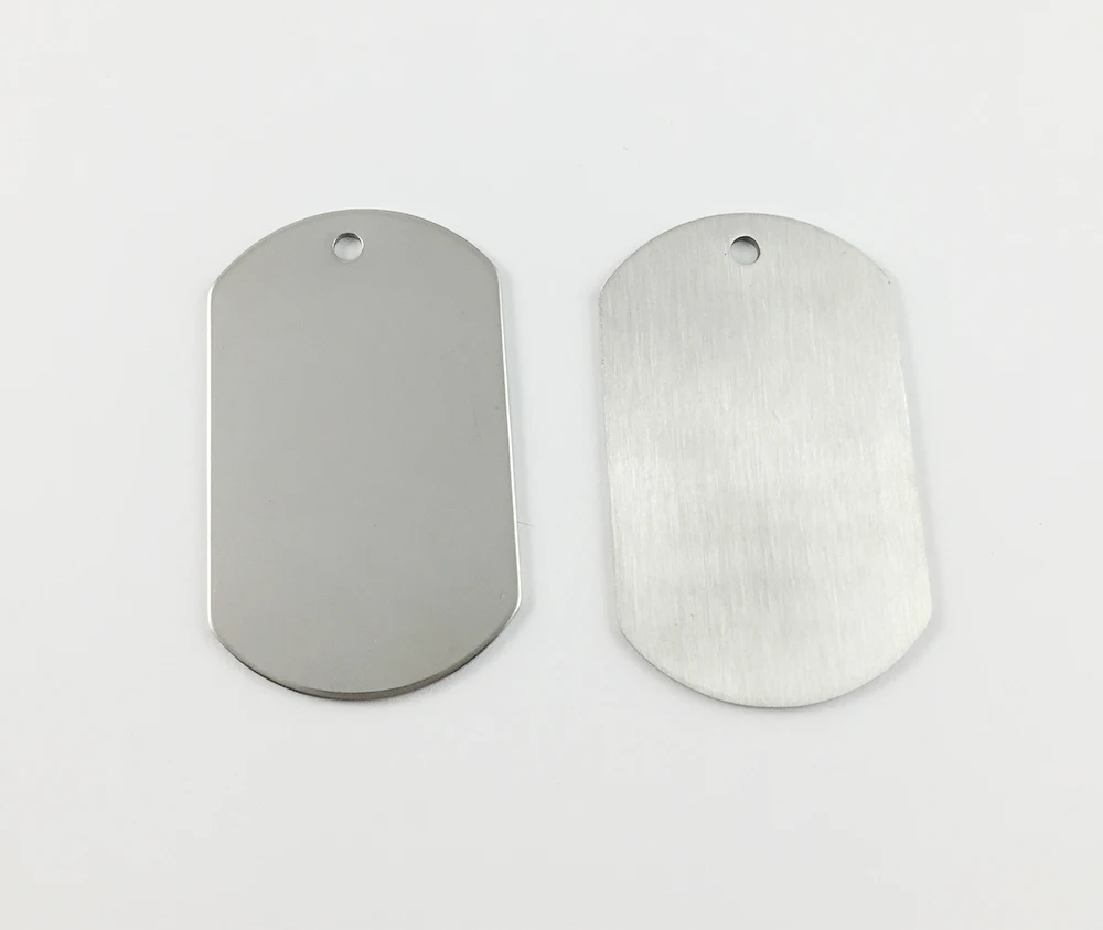 50pcs/lot  Silver  Rectangle Stainless Steel Blank Stamping Tags Dog Pendants Component DIY Personalized Pet Tags