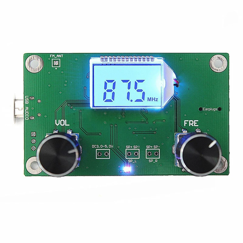 1Pc 87-108MHz DSP&PLL LCD Stereo Digital FM Radio Receiver Module + Serial Control