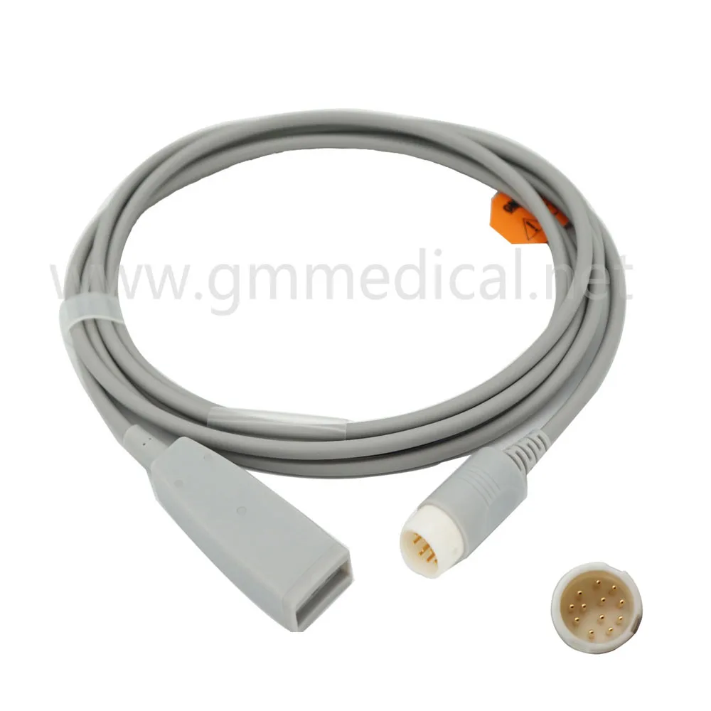 

Compatible With Philips Medical OEM M1669A 3-Lead ECG Trunk Cable Round 12PIN AAMI & IEC Label Included.