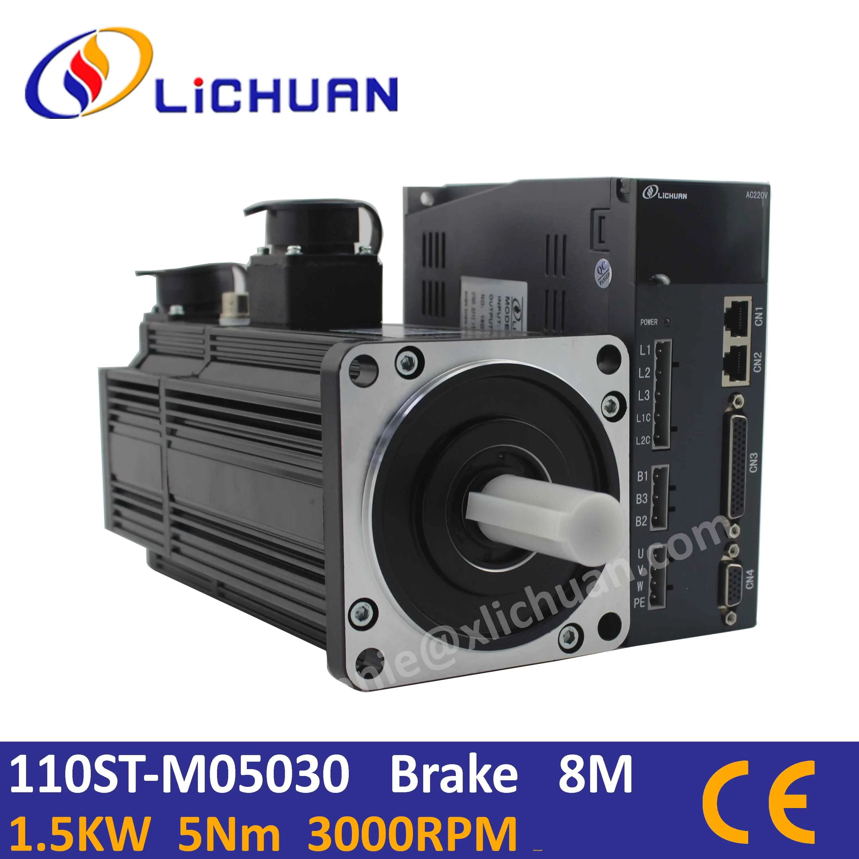 Lichuan-servo Motor ac com Freio para Servomotor 3000 kw kw nm Rpm Kit Cnc
