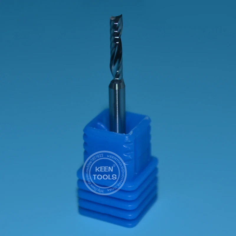솔리드 카바이드 절단 도구, 단일 플루트 나선형 아크릴 PVC 커터, CNC 목재 엔드밀 세트, EM3.2.512mm