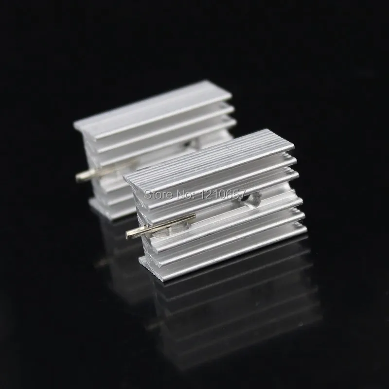 

100 pieces lot TO-220 IC Heat Sink Black TO220 25x15x10mm with PIN Aluminum