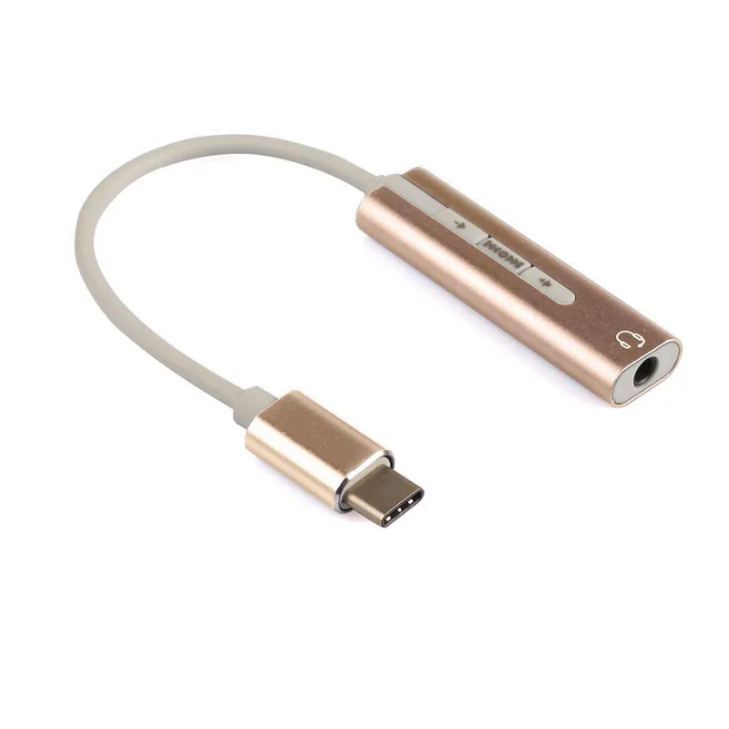 7.1 CH USB 유형 C 3.1 사운드 카드-3.5mm AUX 스테레오 이어폰 헤드폰 잭 어댑터 외부 케이블 범용 유형-C HIFI