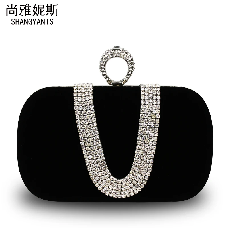 

2015 New Arrival Top Minaudiere Velour Women Leather Handbags Women's Handbag Banquet Bag Evening Messenger Day Clutch Box Chain