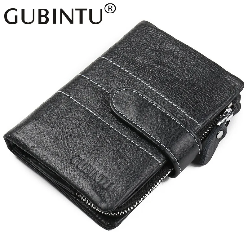 

100% Genuine Leather Wallets with Removable Zipper Coin Pocket Cowhide Male Purse Genuine Leather Wallets for Men