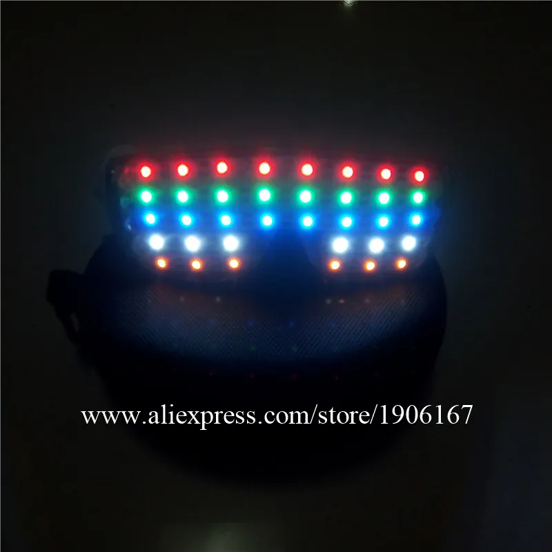 Hot sale led luminous party glasses light up halloween christmas stage props dance wear growing led event mask costume