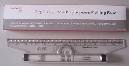 

30cm Design angle Parallel rule Professional multi-function rolling protractor Drawing rule free shipping