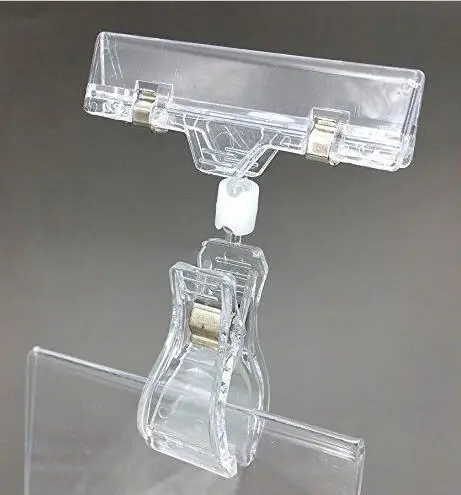 Clear Plastic POP Sign Price Tag Holder Advertising Display Rack Clips For Merchant Shop OWners - 1/3/5/10/20 You Pick