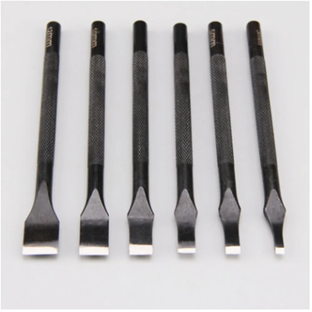 

Blade Width 3/5/6/8/10/12mm Flat Diamond Hole Punch Stitching Handworking Leather Tools Black