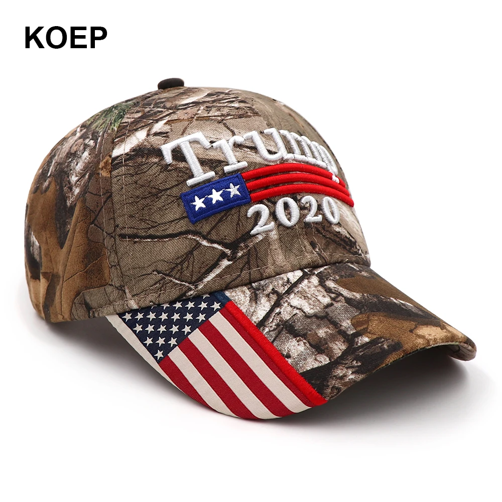 Donald Trump 2020 Cap Camouflage USA Flag Baseball Caps Make America Great Again Snapback President Hat Embroidery Wholesale