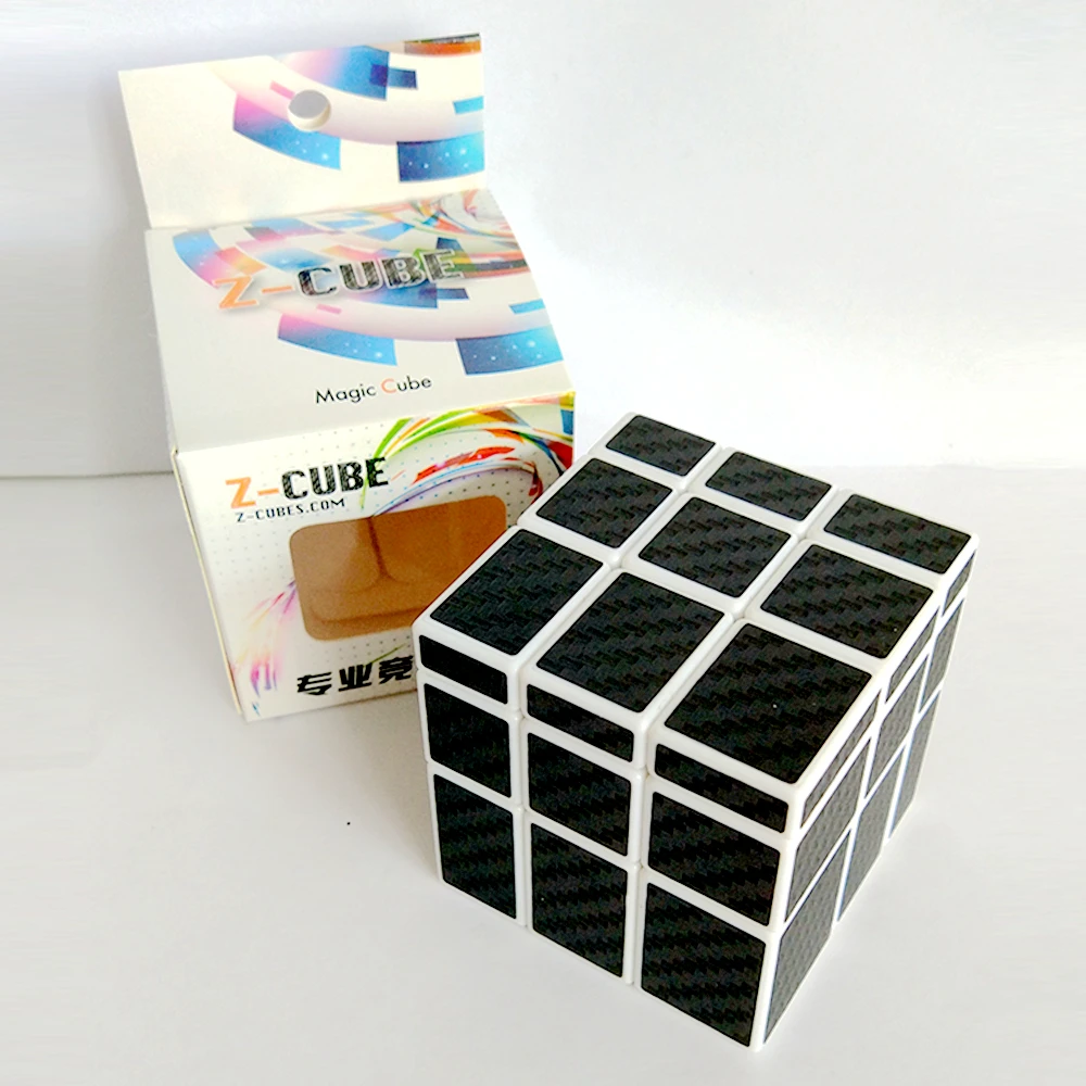 Zcube-3x3x3 캐스트 코팅 속도 매직 큐브 퍼즐 게임, 어린이 교육 완구, 아기 탄소 섬유 스티커