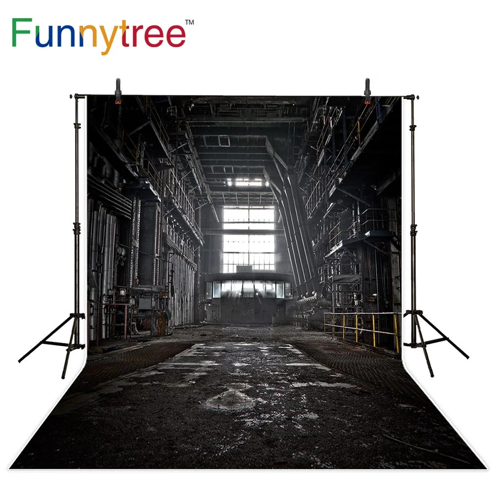 Funnytree-fondo fotográfico para estudio fotográfico, photobooth de fábrica vintage, ventana de construcción, fondo interior