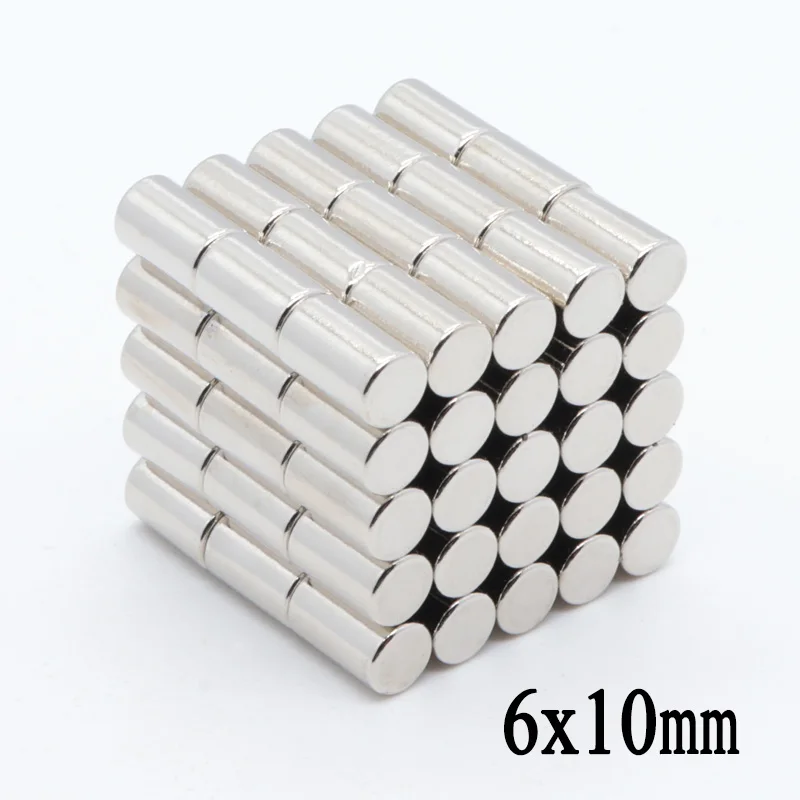 200pcs 6x10 mm Mini Round Super Strong Magnet Rare Earth Permanent Neodymium Magnets 6*10 6x10mm Magnet