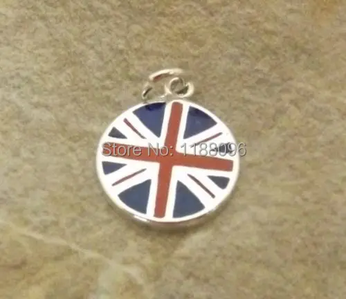 Low price Silver Flag Colors of United Kingdom Coin Shaped Charm cheap custom uk flag round coins hot sales painted coins