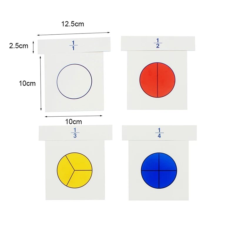 Baby Toys Montessori Mathematics Fraction Skittles Cards Set Early Educational Learning Toys for Toddlers Juguetes Brinquedos