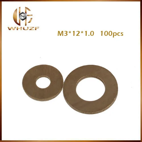 m3 copper washer 100PCS/lot Assorted Copper Washer Gasket Sealing Ring Sump Plug Kit M3*12*1.0