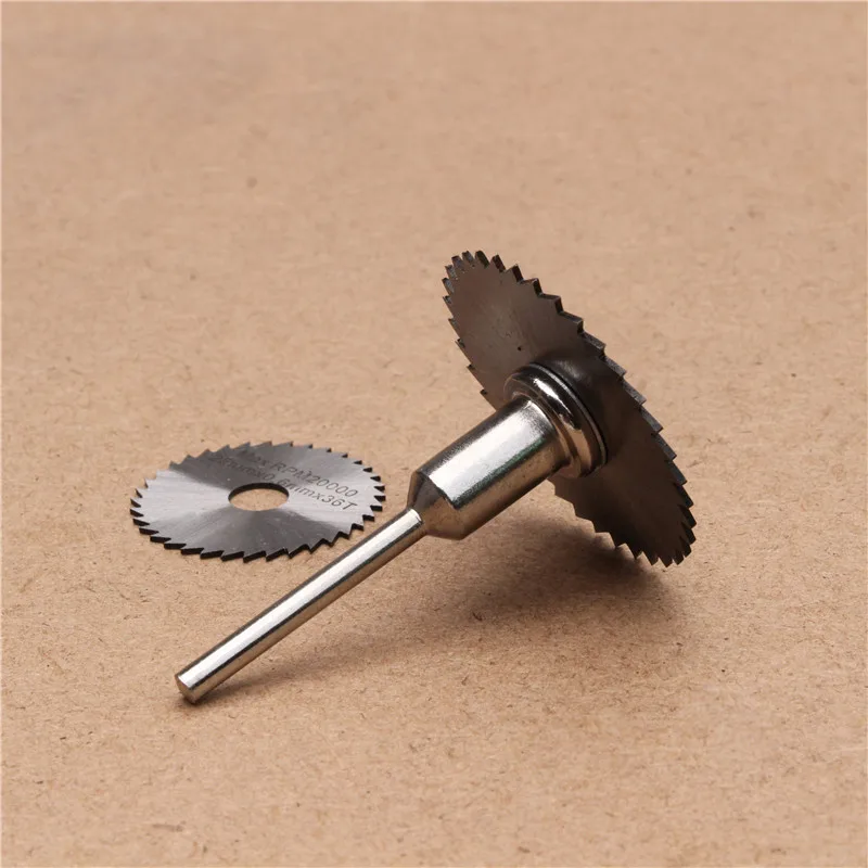 7 PCS HSS Circular Saw Blade Wood Cutting Woodworking Discs Drill Mandrel Cutoff For Rotary Tools Metal Cutter Power Mandrel Set