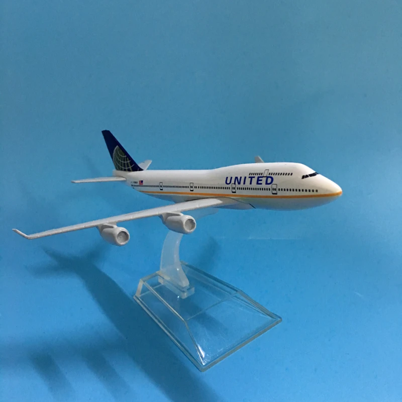 JASON TUTU 16 cm Verenigde Boeing B747 Vliegtuig Vliegtuig Modelvliegtuigen Model Diecast Metaal 1/400 Schaal Vliegtuigen ﻿