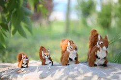 Zilin simulation squirrel, handmade creative brown squirrel home decoration children gift 4 sizes for option