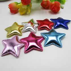 100pcs/lot Glossy Cute PVC Stars padded applique Crafts for headwear bag shoe garment DIY accessories