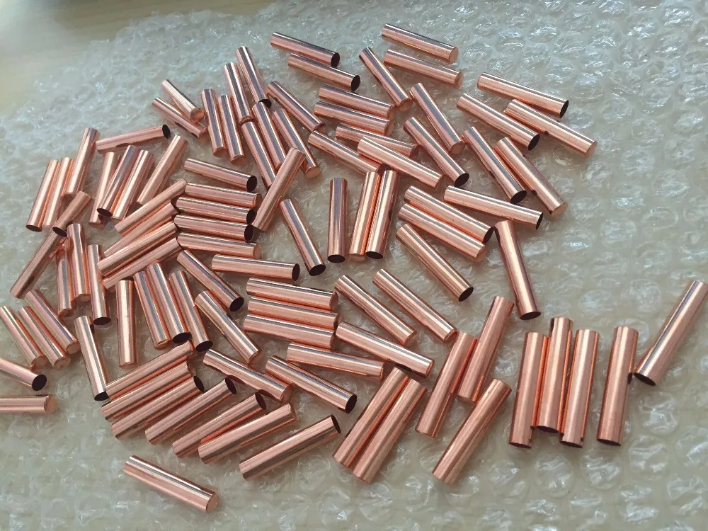 La nave libera veloce 10 pz/lotto coperture di rame rosse di 6*30mm per il sensore di temperatura di NTC, termocoppia, RTD,PT100, sonda su ordinazione del sensore DS18B20