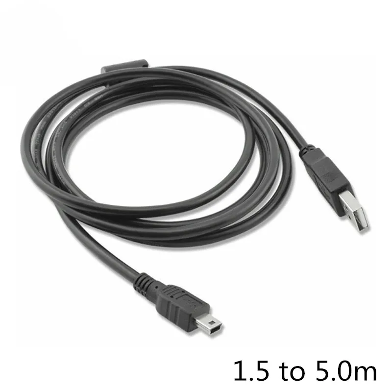 0.3m 0.5m 150cm 3 Meters 5m 2.0 Mini USB Charger Power Cable Cord For Camera Sony PS3 Controller Pure Copper E2shopping