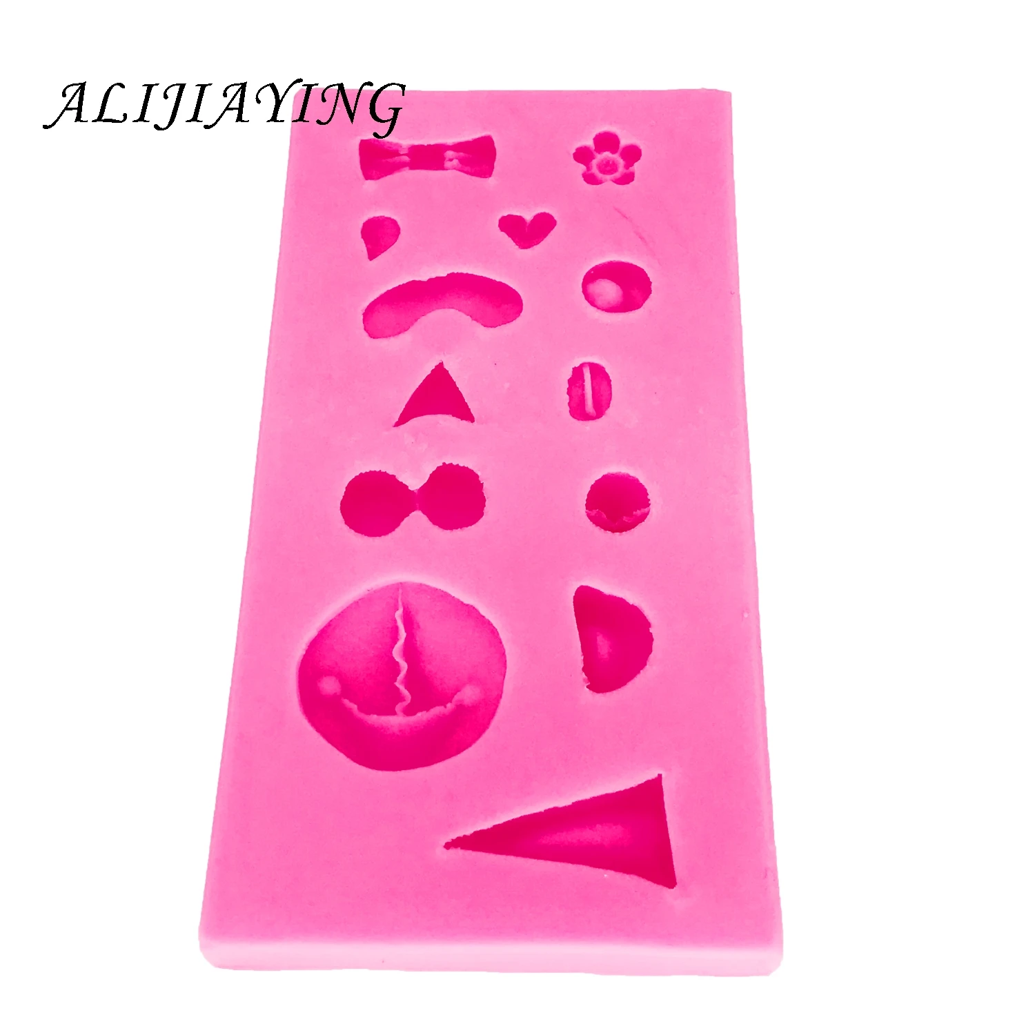 DIY Animal mouth eyes ears nose bow silicone mold cake fondant decorating tool polymer clay resin mould D1393