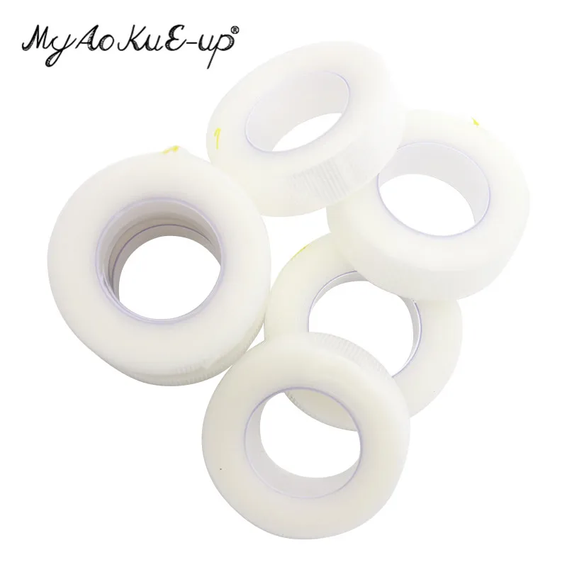 Ruban médical PE pour extension de cils, tampon injEye, patch sous, papier micropore, bandes d'extension de cils, 1.25x9m, 24 rouleNu /ensemble