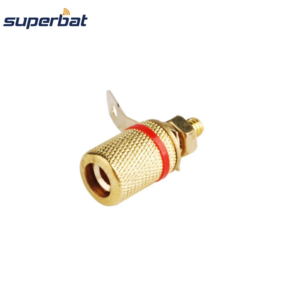 Superbat Gold Premium Speaker Binding Post RF Connector for Speaker Amplifier Banana Plugs CCTV all DC