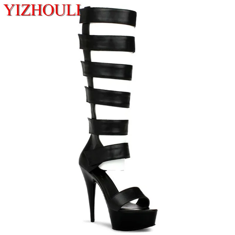 

Summer model stage sexy fashion queen fish mouth waterproof catwalk show 15cm high-heeled sandals