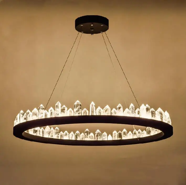 

Post-modern Nordic creative living room bedroom restaurant crystal chandelier modern simple iron lamps ZL10 light ya73