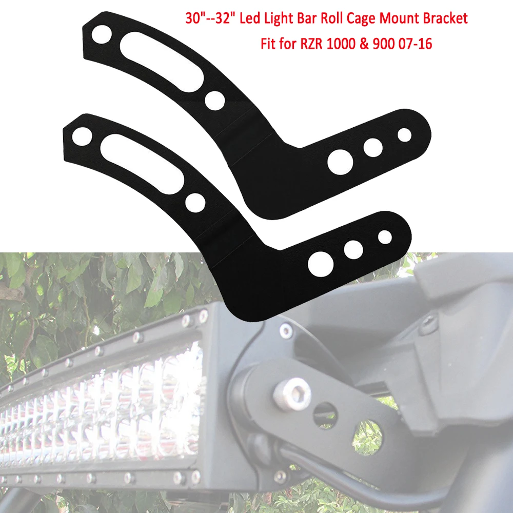 

2pcs Roll Cage Mount Bracket Mounting Brackets Fit For 30"-32" LED Light Bar 07-16 Polaris RZR 1000 AM