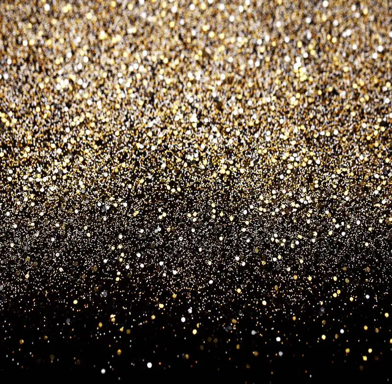 10x10ft Silver Black Gold Glitter Wall Seamless Washable Wrinkle Free One Piece Photo Background Backdrop Polyester Fabric