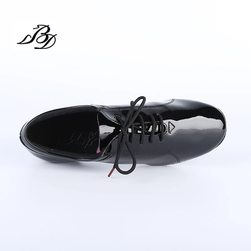 Sneakers Dance Shoes Latin Men Shoe Christmas Gift BD 419 Patent Leathe Dance School Wear-resistant Non-slip Cowhide Soft Soles