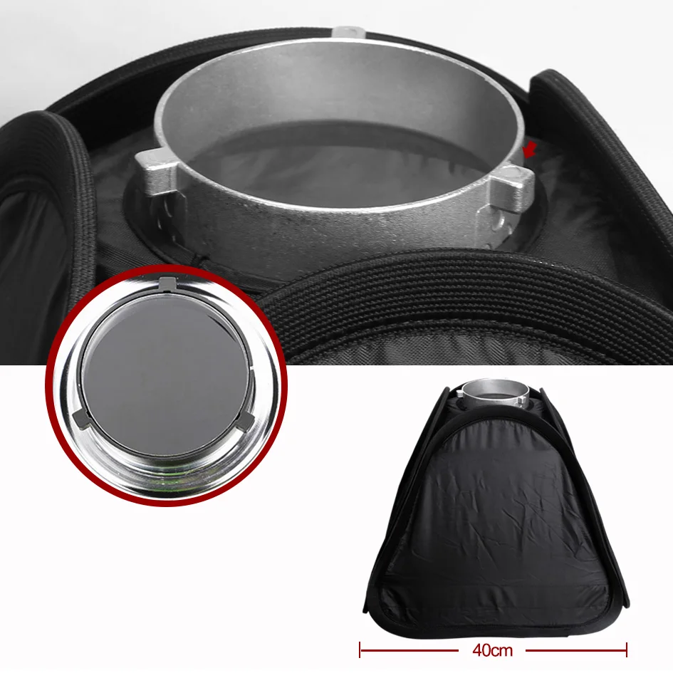 ALUMOTECH-foco LED de 3x80W con potencia de montaje en V, Kit de SoftboX3 para cámara de estudio, soporte de fotografía y vídeo