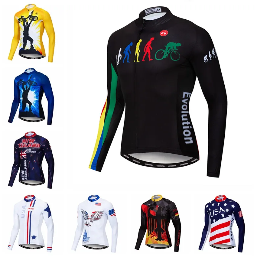 

Weimostar 2021 Cycling Jersey long Sleeve men Bike Jersey road MTB bicycle Shirts Mountain cycle jackets maillot Racing top fall