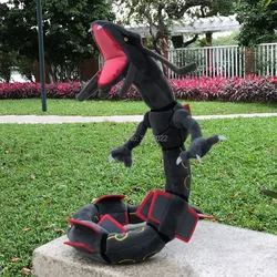 Pokemon Shiny Rayquaza Plush Toy Black Mega Dragon Soft Stuffed Animal Cartoon Figures Doll 30.7