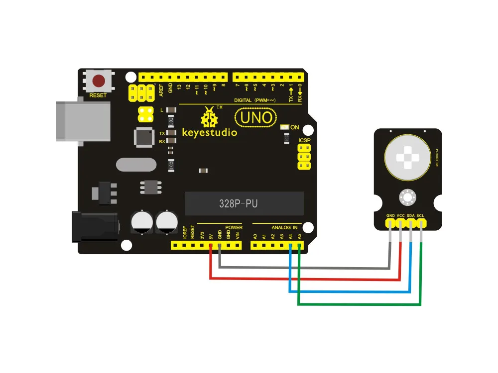 Imagem -05 - Keyestúdio Mlx90614 Sensor de Temperatura Infravermelho sem Contato para Porta Arduino Iic